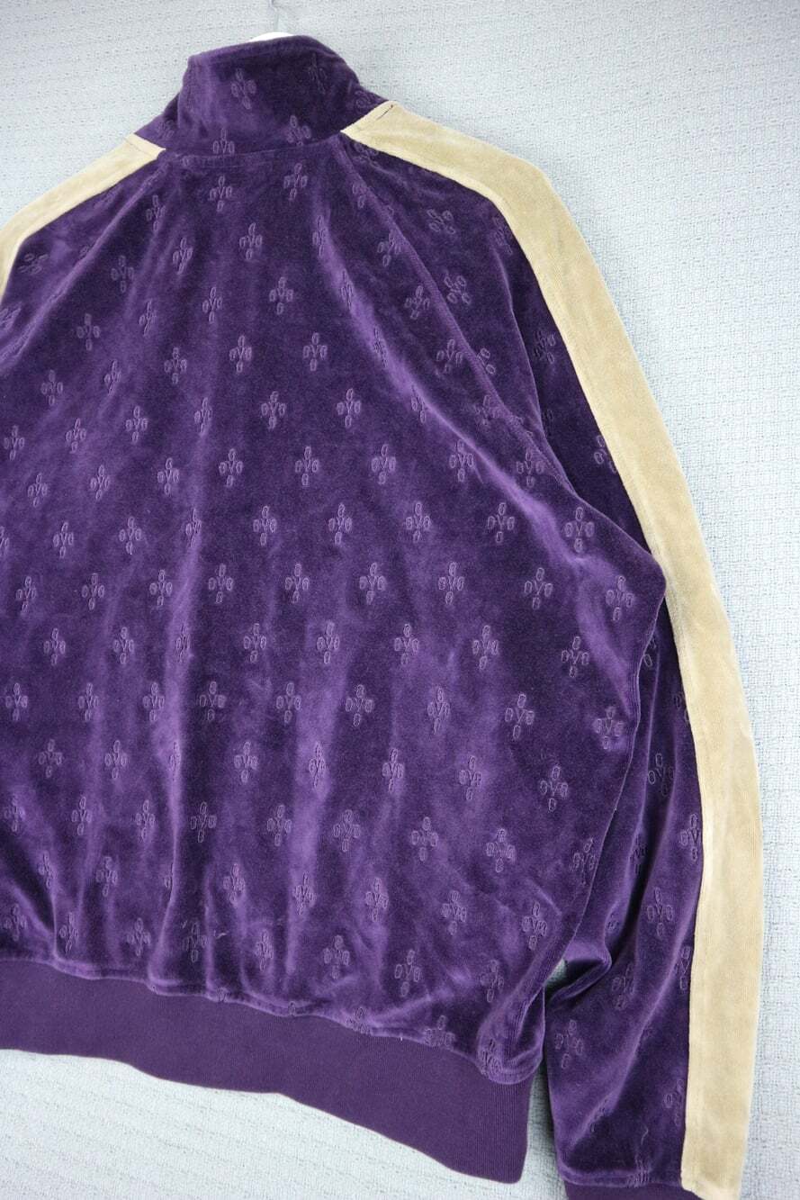 OVO Monogram Velour Track Jacket in Purple SS22 Mens Large - Picture 5 of 8